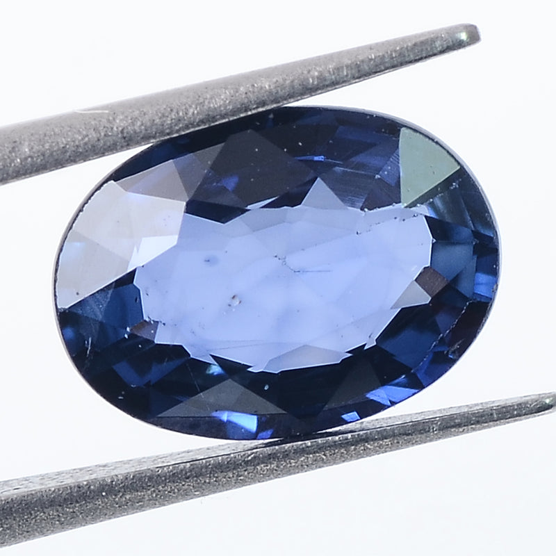 0.92 Carat Faceted Oval Blue  Sapphire AIG Certified