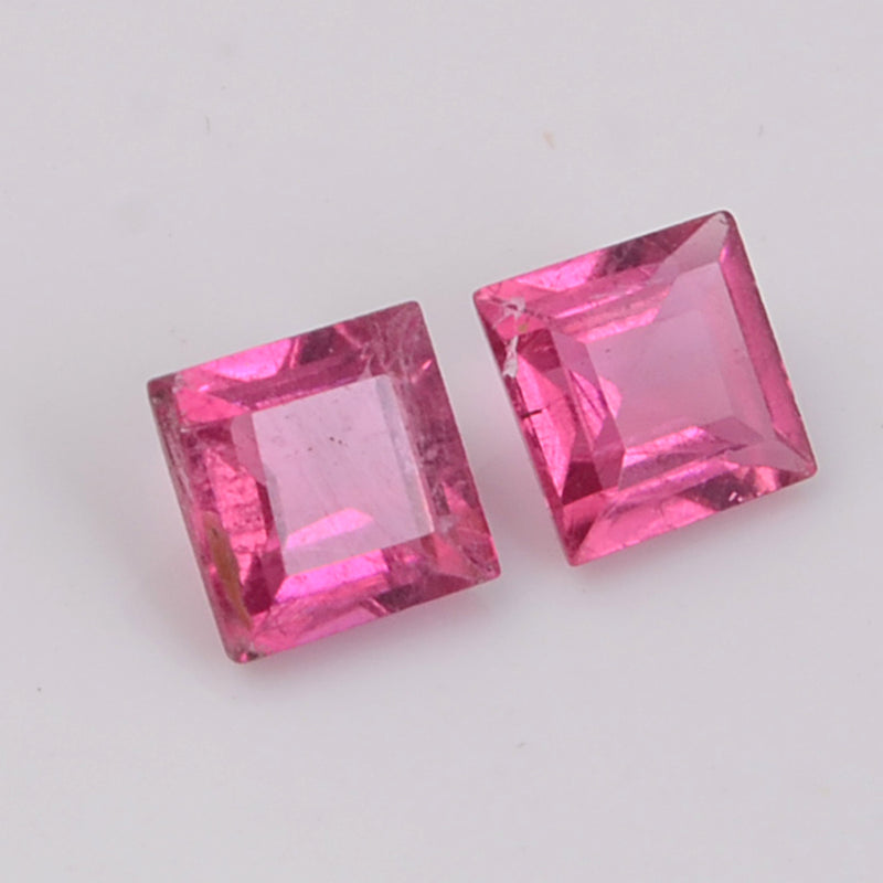 0.80 Carat Pink Color Square Tourmaline Gemstone