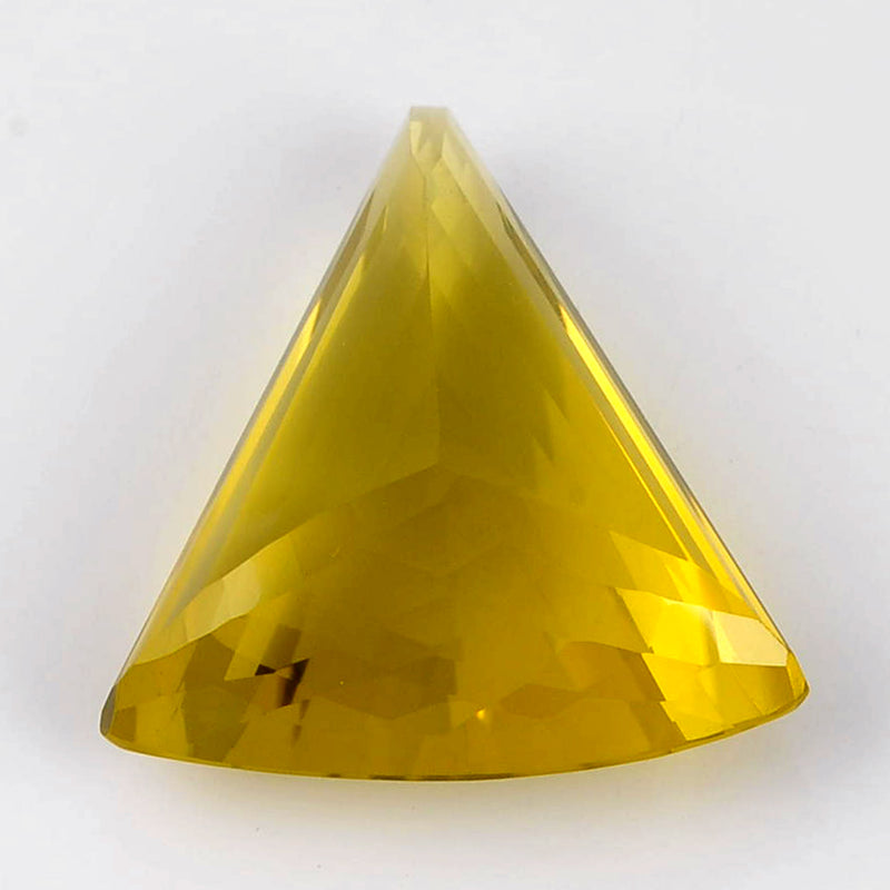 51.67 Carat Triangle Greenish Yellow Lemon Quartz Gemstone