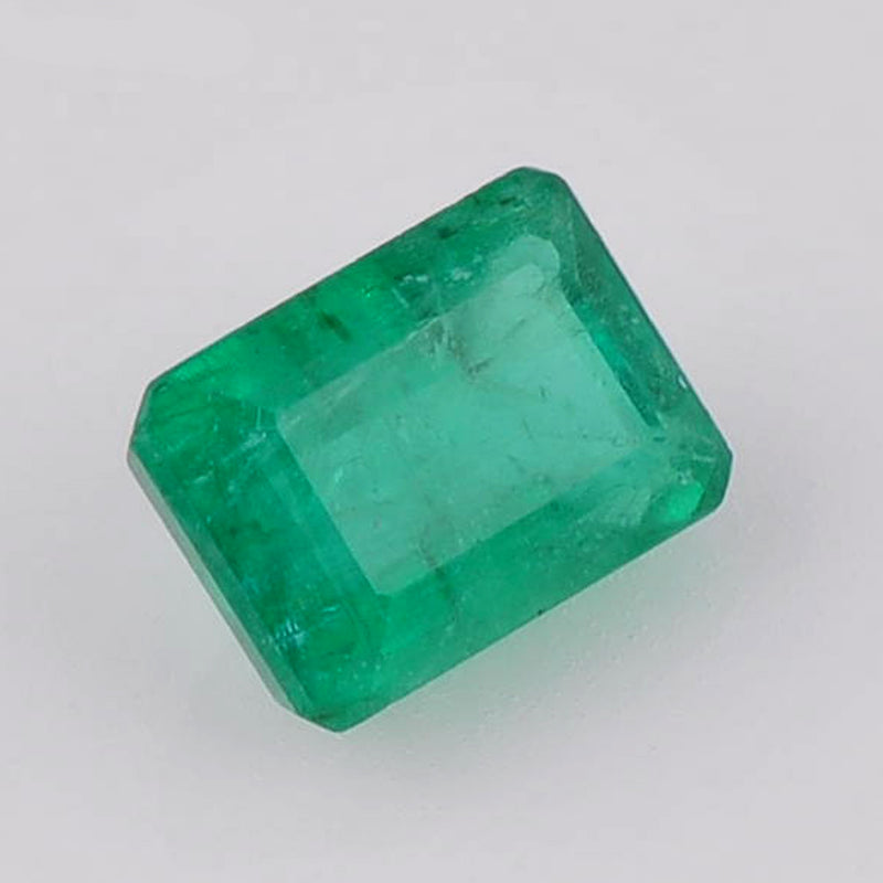 Octagon Green Color Emerald Gemstone 1.04 Carat - IGI Certified