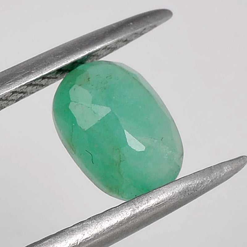 55.40 Carat Green Color Oval Emerald Gemstone