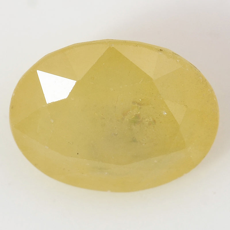 1 pcs Sapphire  - 11.35 ct - Oval - Yellow - Transparent