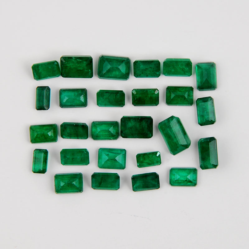 26 pcs Emerald  - 27.64 ct - Octagon - Green