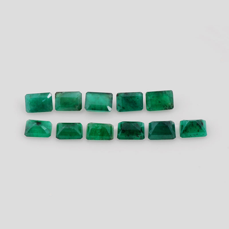 11 pcs Emerald  - 11.71 ct - Octagon - Green