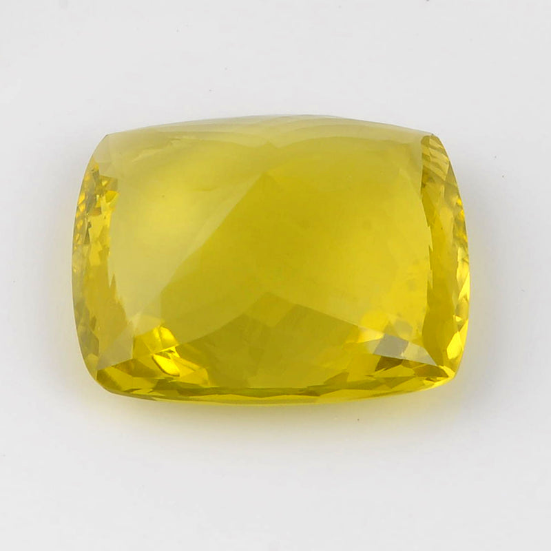 85.82 Carat Cushion Greenish Yellow Lemon Quartz Gemstone