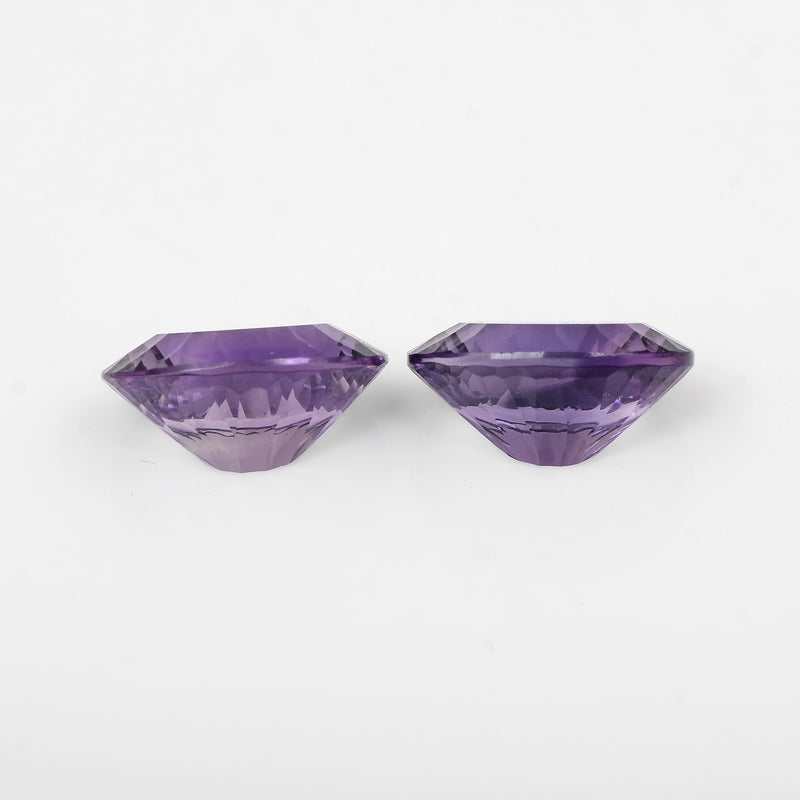 2 pcs Amethyst  - 16.55 ct - Oval - Purple - Transparent