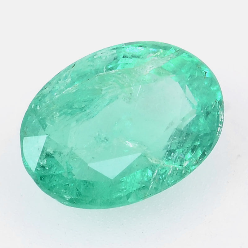 1 pcs Emerald  - 0.87 ct - Oval - Green