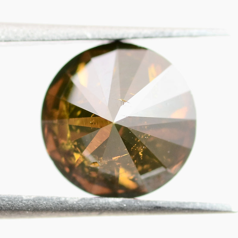Round Fancy Brown Color Diamond 1.01 Carat - ALGT Certified