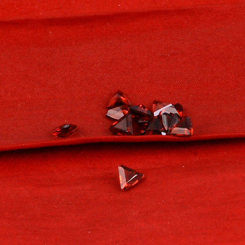 6.80 Carat Red Color Trillion Garnet Gemstone