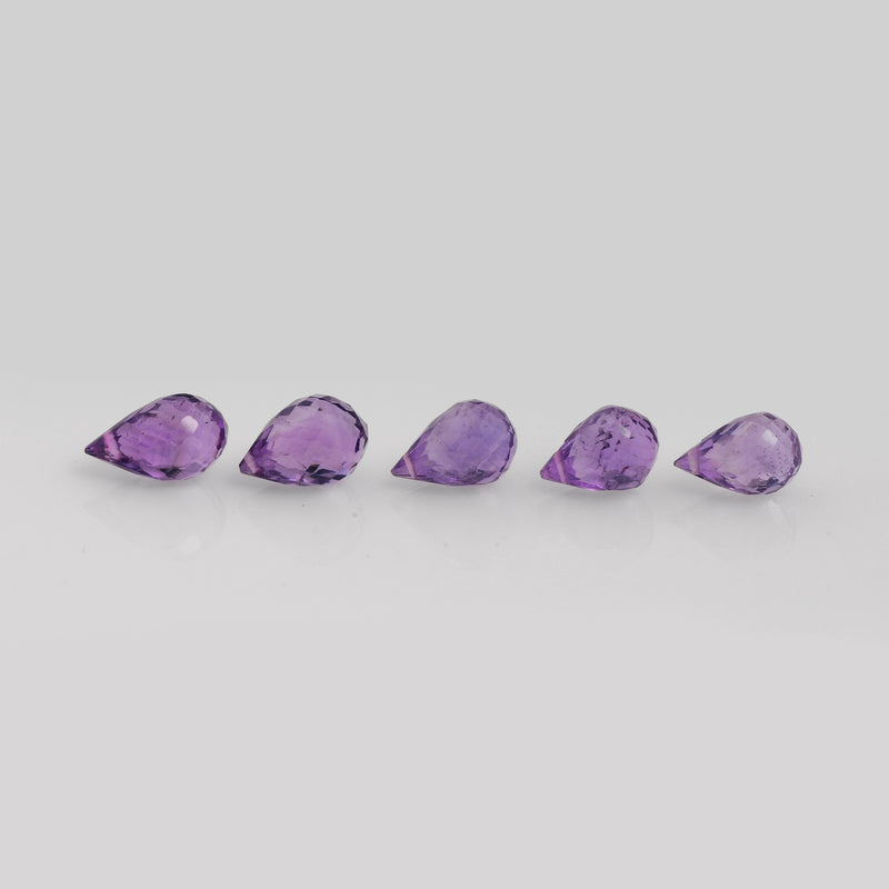 8.80 Carat Purple Color Drops Amethyst Gemstone