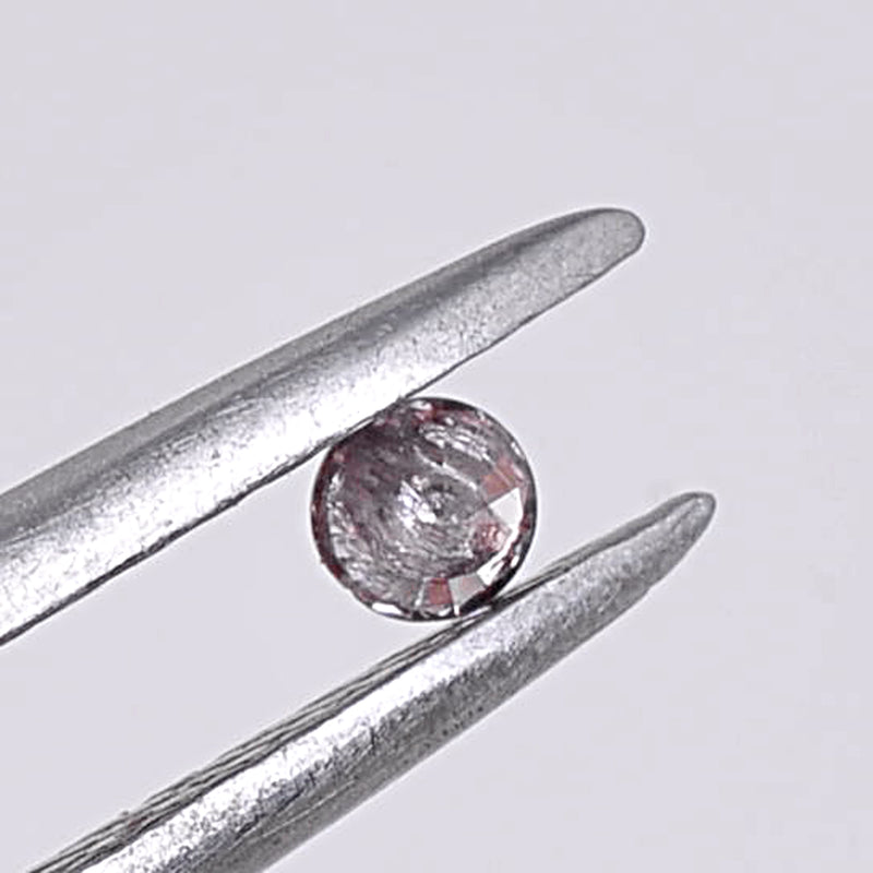 Round Natural Fancy Mix Pink Color Diamond 1.51 Carat - AIG Certified
