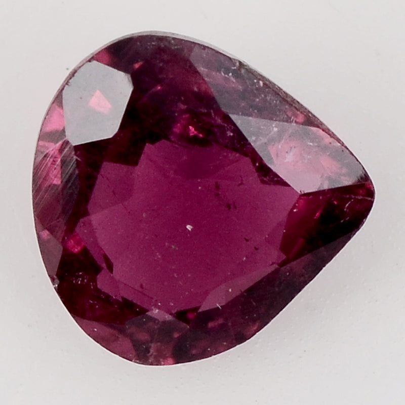 1 pcs Rubellite  - 1.1 ct - Pear - Reddish Purple - Transparent