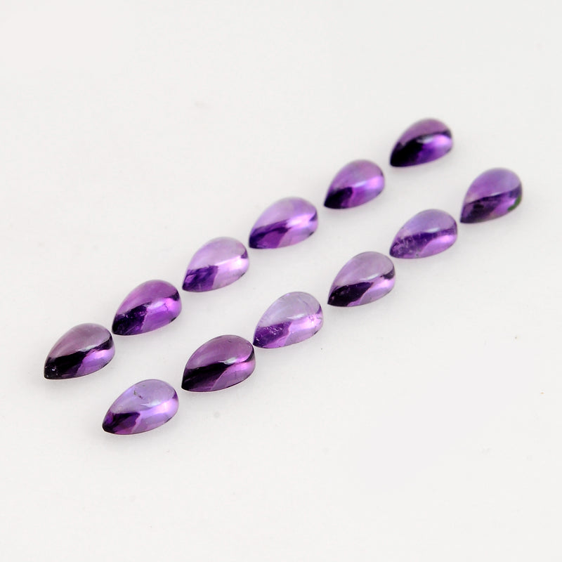2.64 Carat Purple Color Pear Amethyst Gemstone