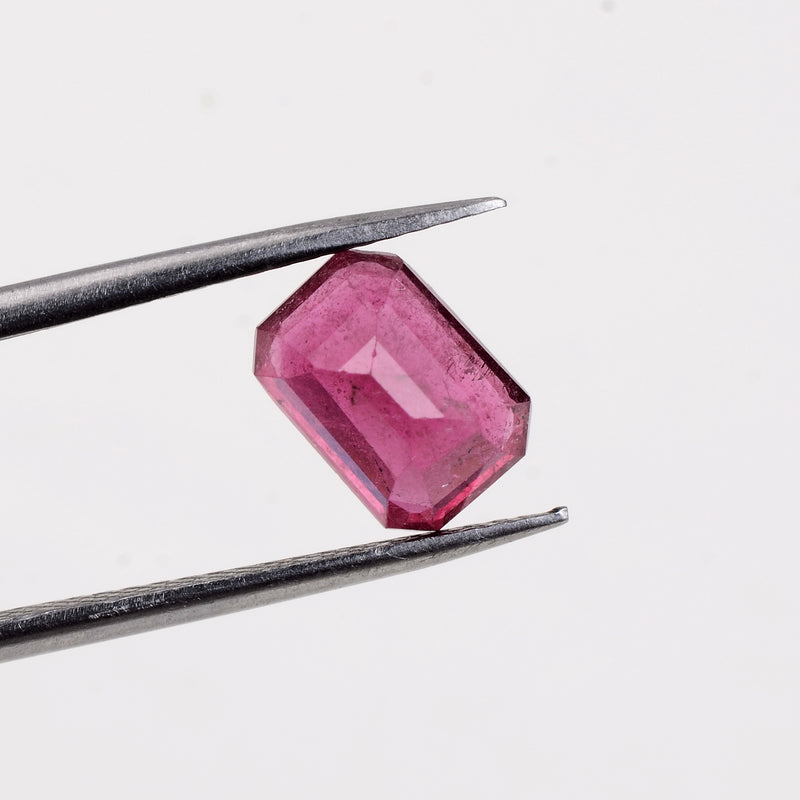1.63 Carat Pink Color Octagon Tourmaline Gemstone