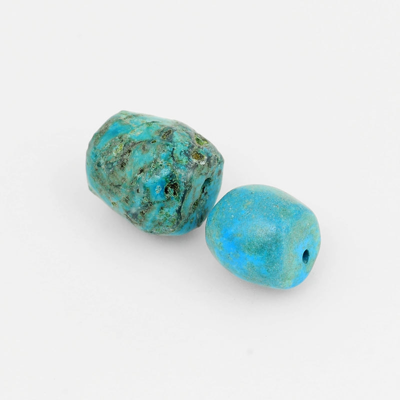 Drum-Shape Blue Color Turquoise Gemstone 15.62 Carat