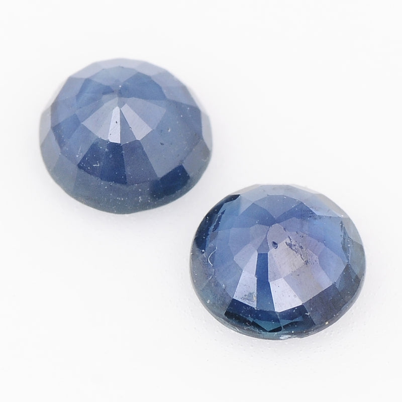 2 pcs Sapphire  - 1.47 ct - ROUND - Blue