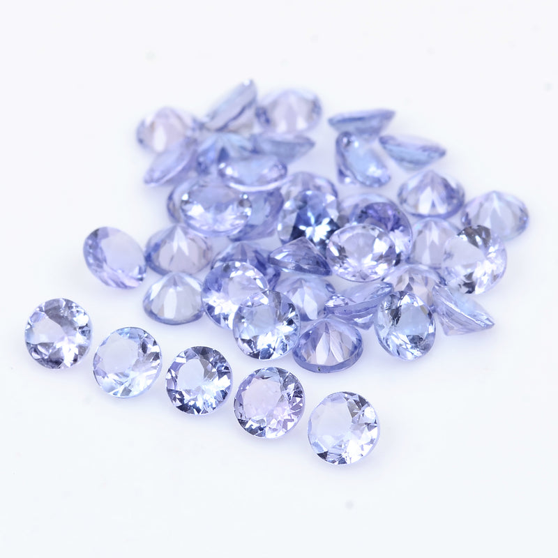 40 pcs Tanzanite  - 6.7 ct - ROUND - Blue