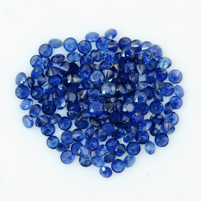 134 pcs Sapphire  - 5.77 ct - ROUND - Blue
