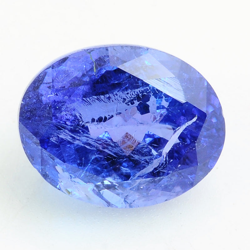 1 pcs Tanzanite  - 3.78 ct - Oval - Violetish Blue