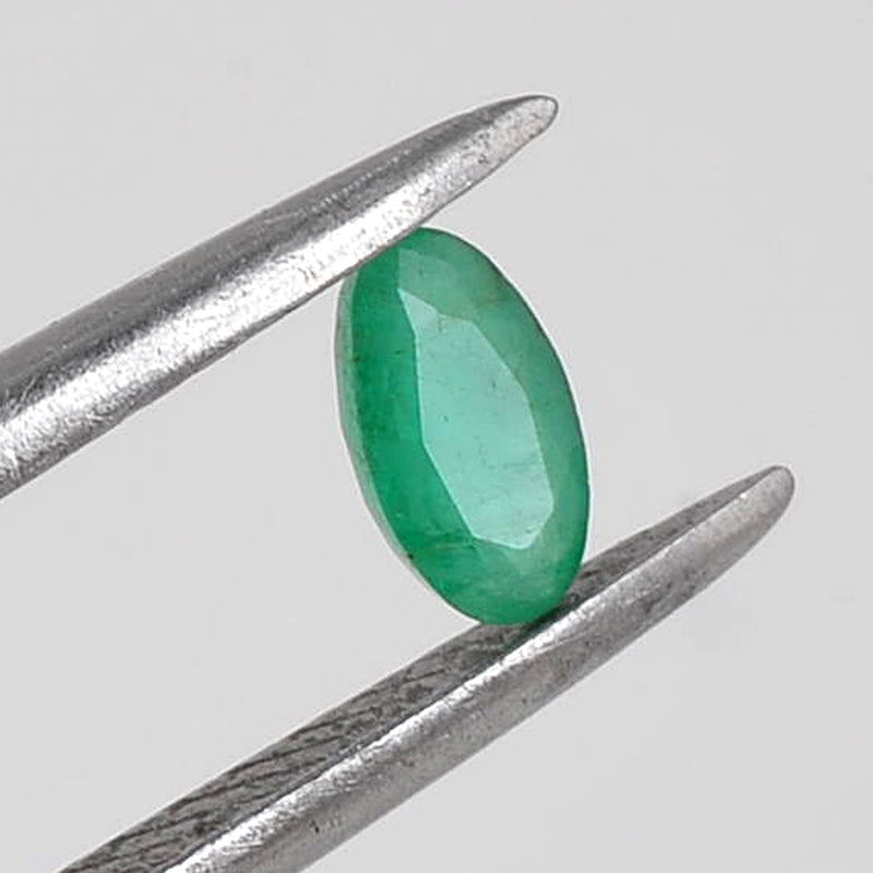 26.15 Carat Green Color Oval Emerald Gemstone