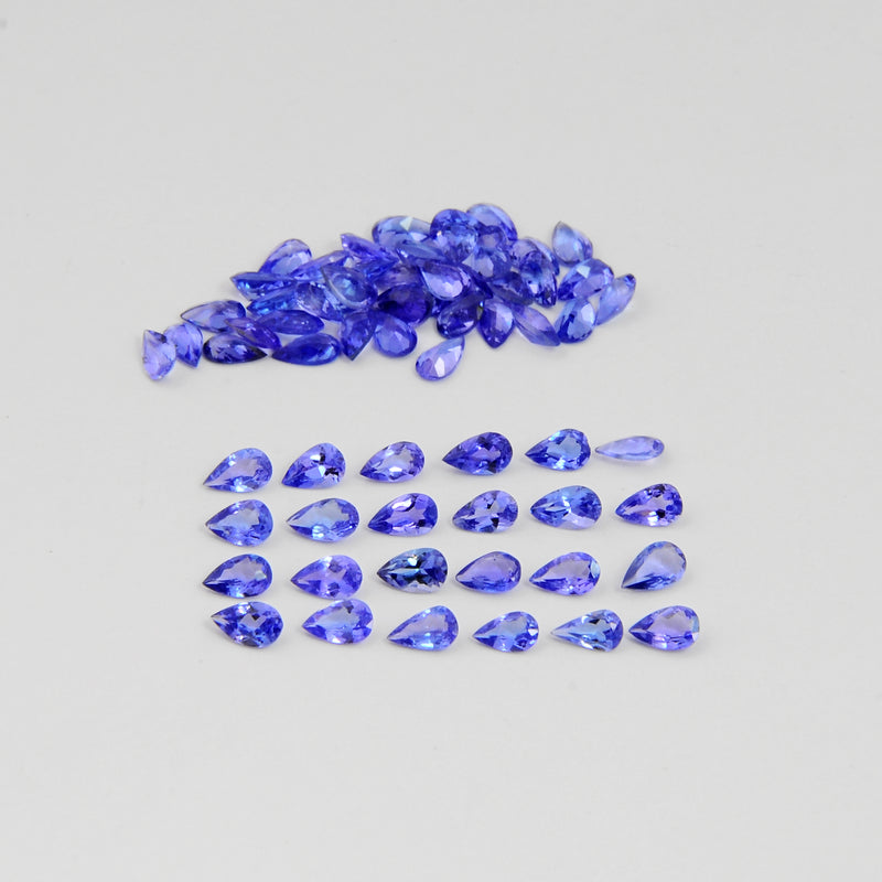 Pear Blue Color Tanzanite Gemstone 12.94 Carat