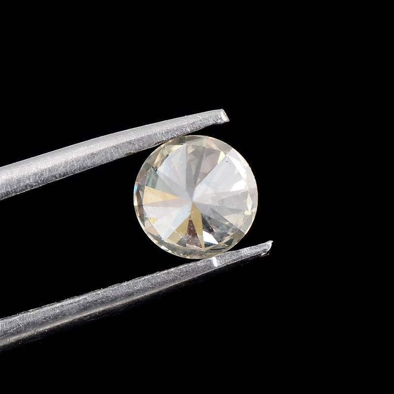 Round Q - R, Very Light Greyish Yellow Color Diamond 1.18 Carat - AIG Certified