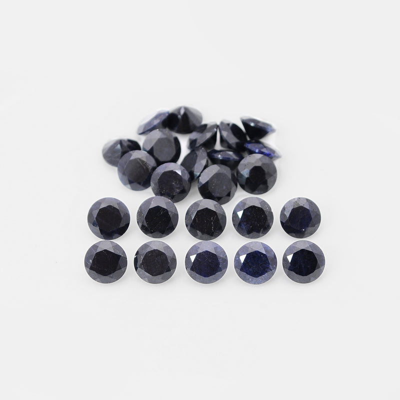 24 pcs Sapphire  - 39.75 ct - ROUND - Blue