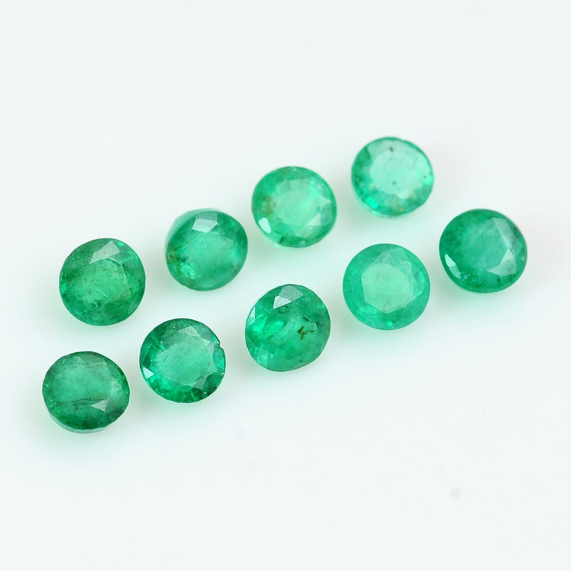 9 pcs Emerald  - 2.09 ct - ROUND - Green
