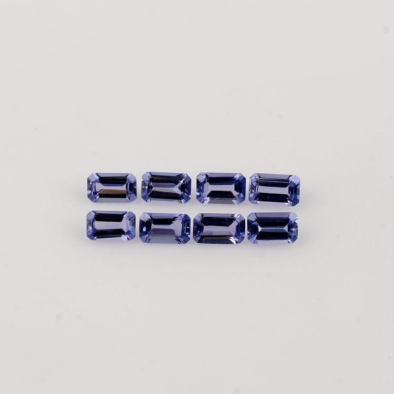 8 pcs Tanzanite  - 2.76 ct - Octagon - Blue