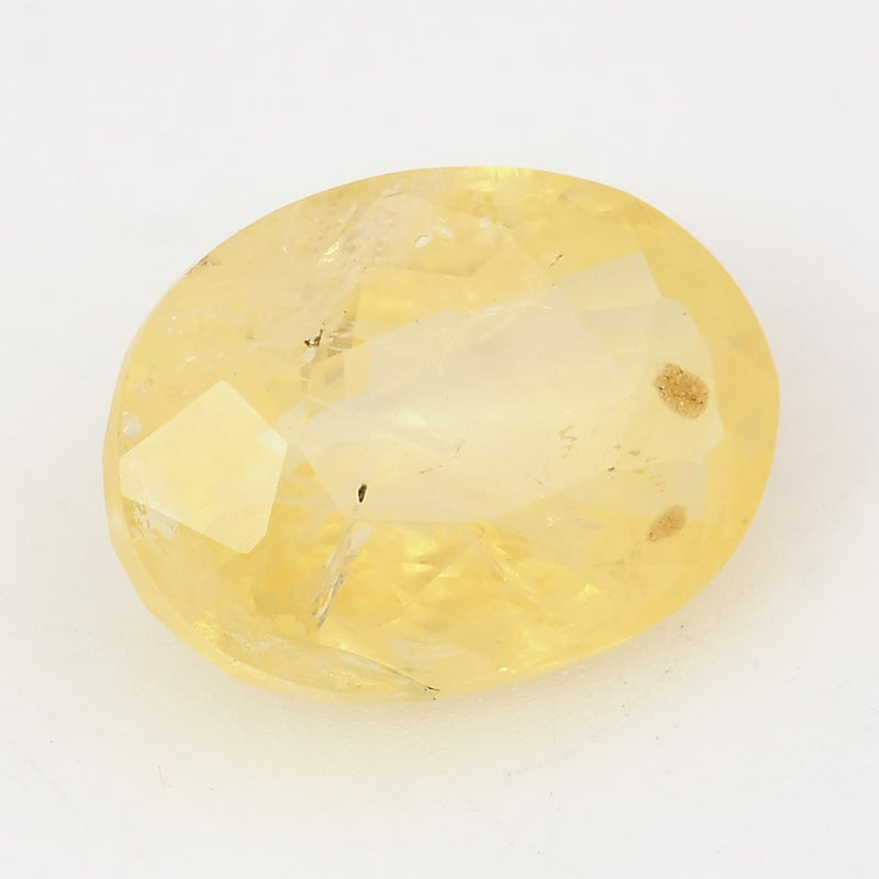 1 pcs Sapphire  - 4.74 ct - Oval - Yellow