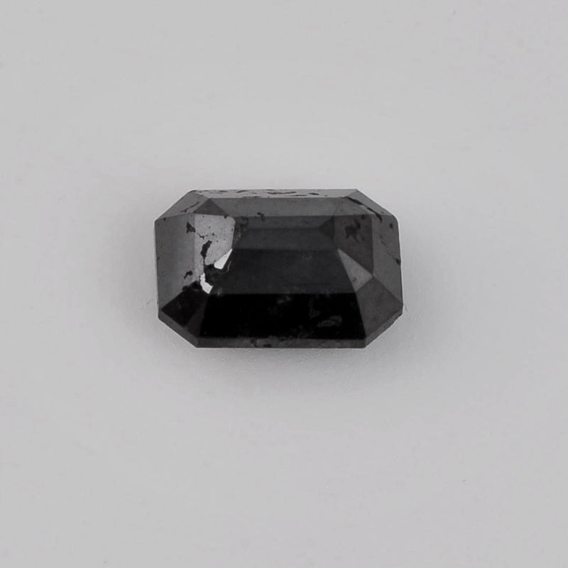 5.48 Carat Brilliant Emerald-Shape Fancy Black Diamond-AIG Certified