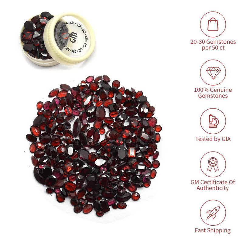 500 Carat Red Color Mix Shape Garnet Gemstone