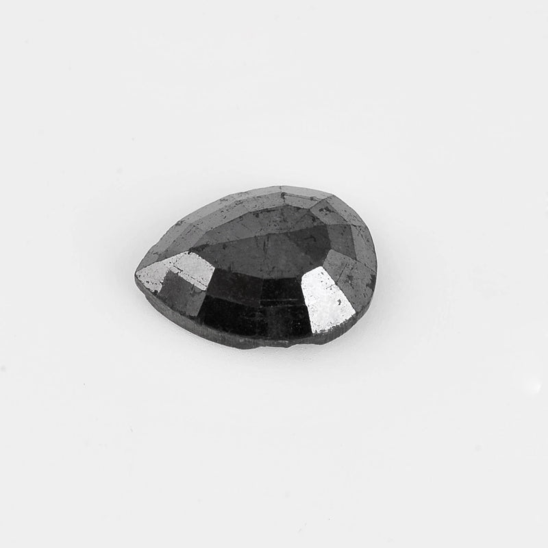 12.09 Carat Rose Cut Pear Fancy Black Diamond-AIG Certified