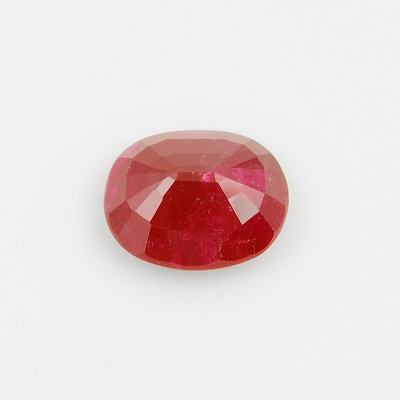 Oval Red Color Ruby Gemstone 4.38 Carat