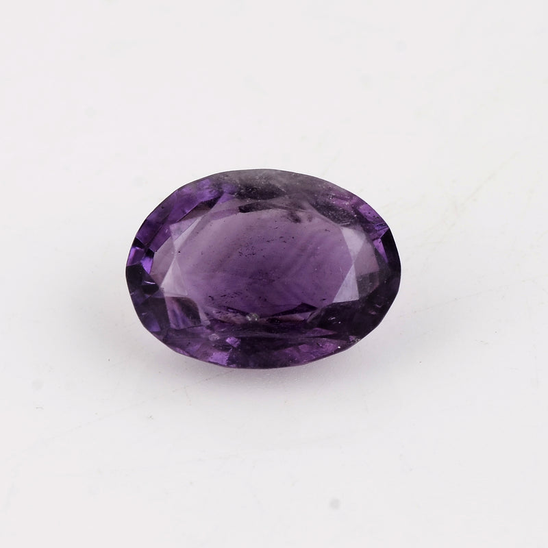 5.76 Carat Purple Color Oval Amethyst Gemstone