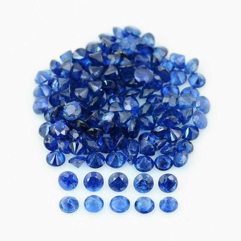 134 pcs Sapphire  - 5.77 ct - ROUND - Blue