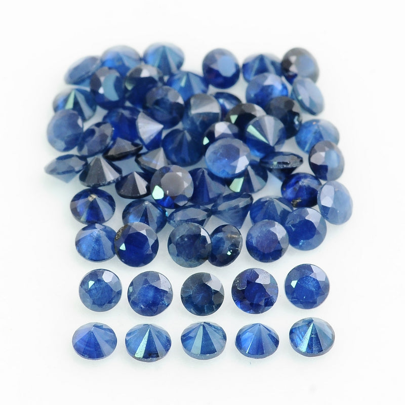 59 pcs Sapphire  - 8.64 ct - ROUND - Blue