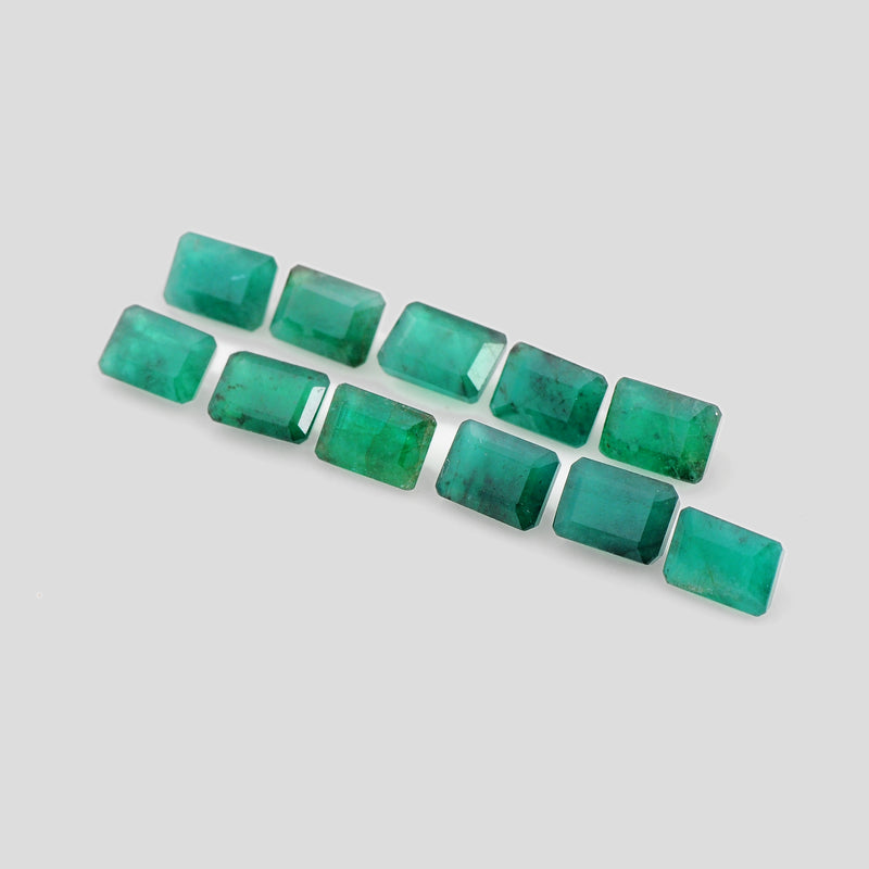 11 pcs Emerald  - 11.71 ct - Octagon - Green