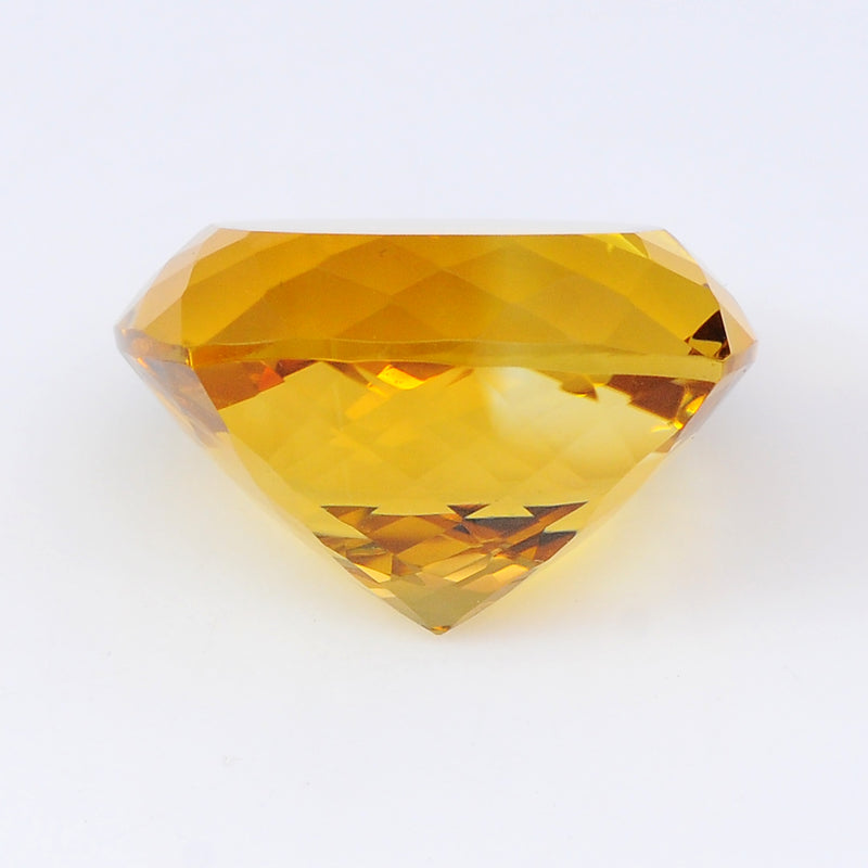 Square Cushion Yellow Color Citrine Gemstone 75.51 Carat - ALGT Certified