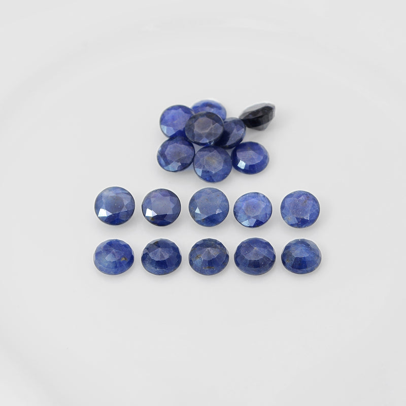 18 pcs Sapphire  - 47.9 ct - ROUND - Blue