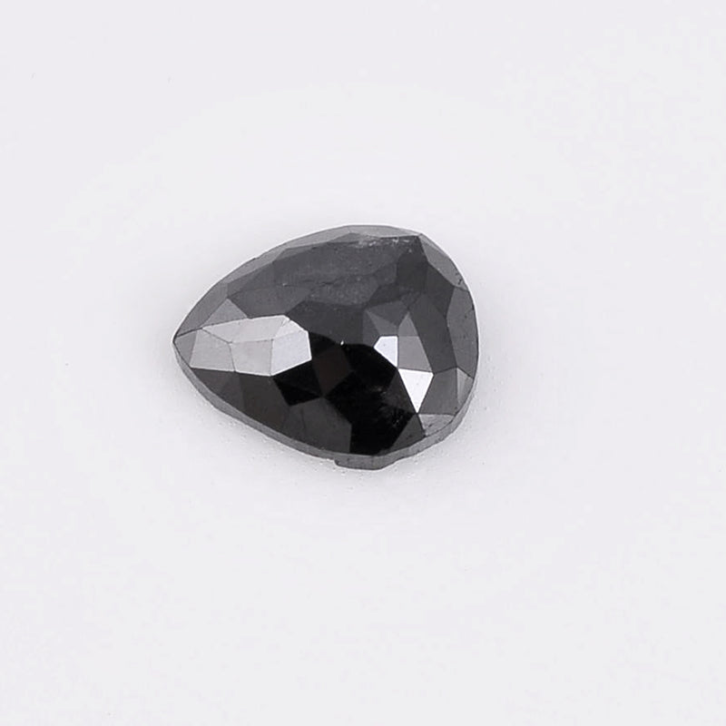 2.34 Carat Rose Cut Pear Fancy Black Diamond-AIG Certified