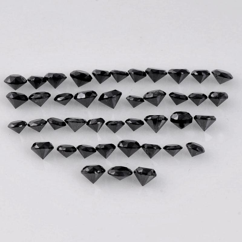 5.57 Carat Brilliant Round Fancy Black Diamonds-AIG Certified
