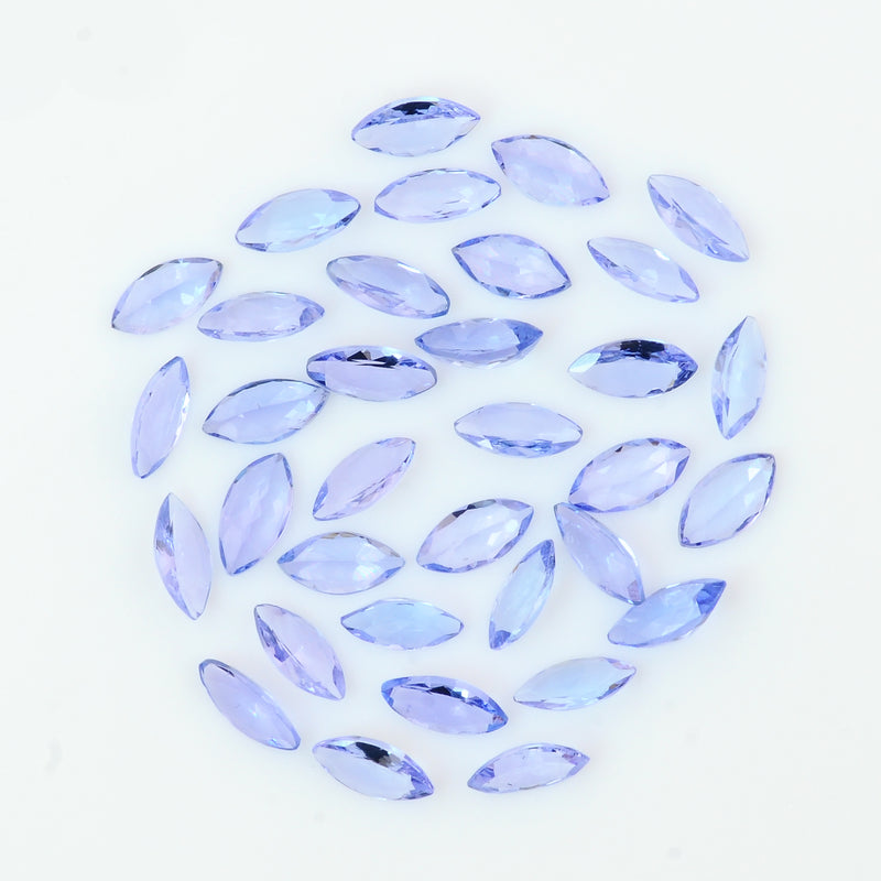 34 pcs Tanzanite  - 7.46 ct - Marquise - Bluish Violet