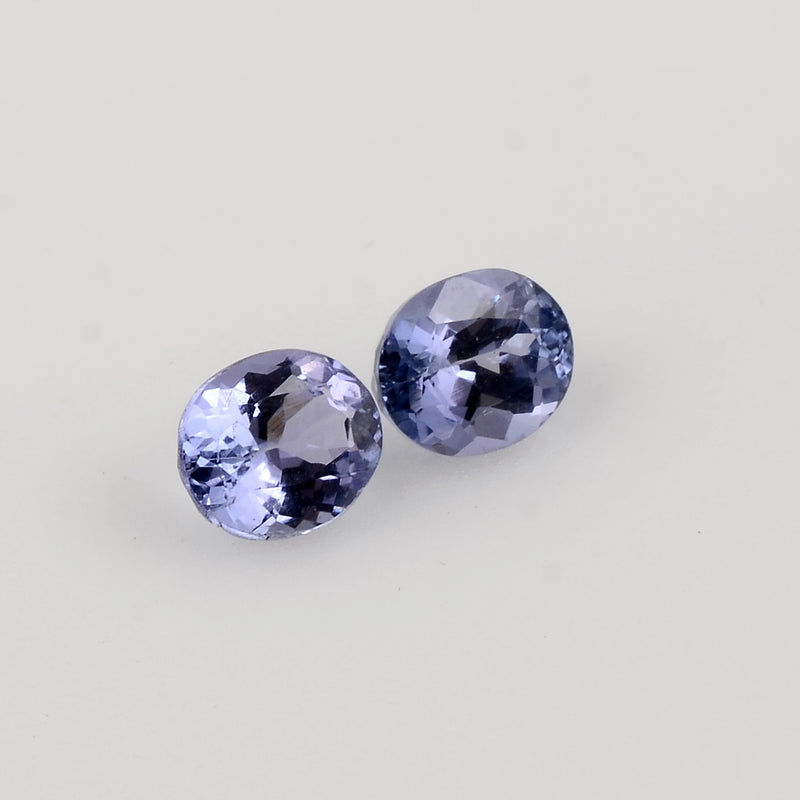2 pcs Tanzanite  - 1.6 ct - Oval - Blue