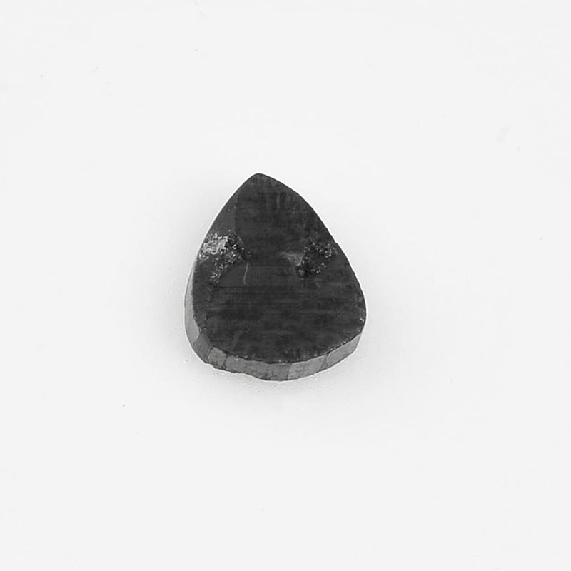1.99 Carat Rose Cut Pear Fancy Black Diamond-AIG Certified