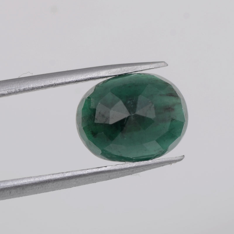 36.5 Carat Oval Green Emerald Gemstone