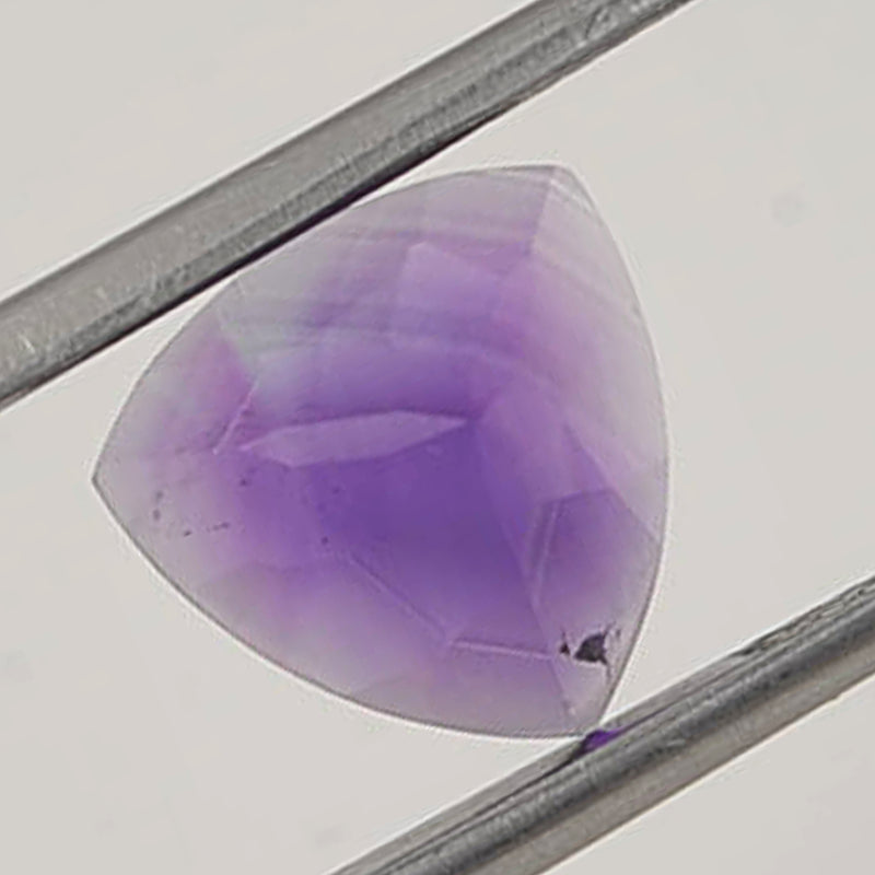 5.60 Carat Purple Color Trillion Amethyst Gemstone