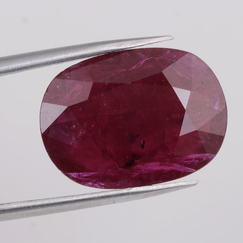 1 pcs Ruby  - 6.25 ct - Oval - Red - Transparent