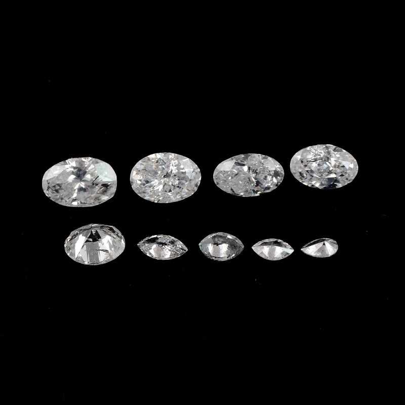 Mixed Shapes E - F - G Color Diamond 1.22 Carat - AIG Certified