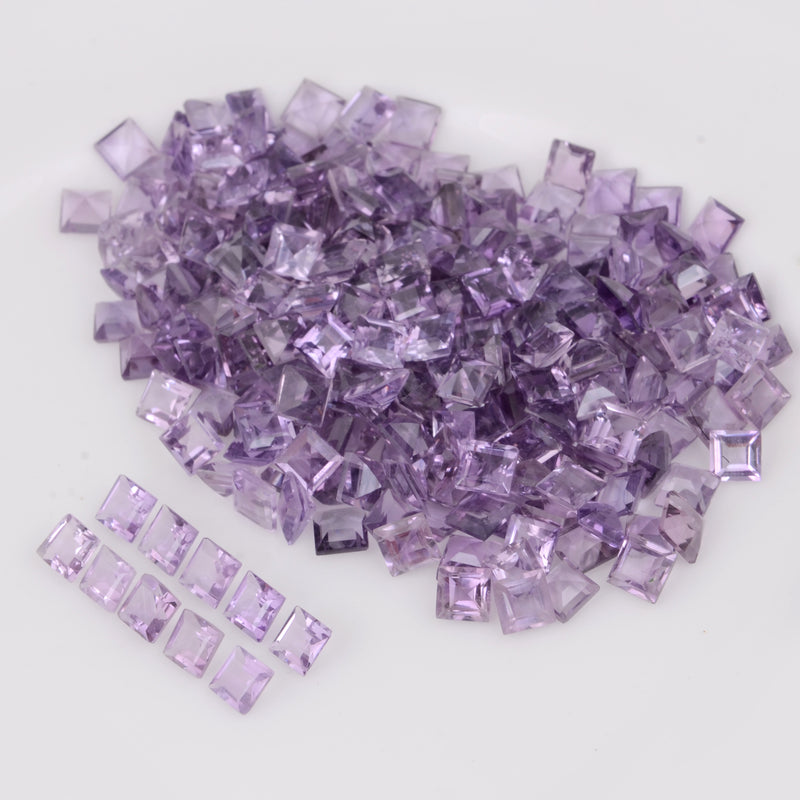 260 pcs Amethyst  - 161.6 ct - Square - Purple